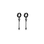 Korean version men's and women's steel color black earrings stainless steel ear clips cross ear studs factory direct sales - Image 8