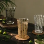 Calligraphy depicts glass water cup（360ml））