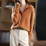 Korean version of knitwear sweater women's 2023 new autumn winter new retro cardigan loose jacket versatile fashion top - Image 4