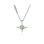 Vintage design diamond inlaid star universe necklace - Image 4