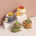 Nanyuan Chuanfang creative home decoration succulent flower pot desktop potted decorations mini landscape with flower utensils - Image 3