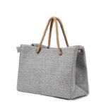 2023 new Japanese ins cotton and linen coarse cloth portable tote bag female simple large-capacity canvas bag trendy shoulder bag - Image 9