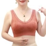 Mother's underwear no steel ring bra women's thin vest style bra middle-aged and elderly sports underwear plus size bra - Image 5