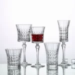 French original imported CDA luxury crystal glass fashion goblet Portuguese white wine glass diamond pattern red wine glass