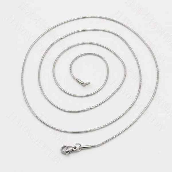 304 Stainless Steel Round Snake Chain Titanium Steel Versatile Pendant Personality Fashion Necklace Factory Wholesale Spot Direct Sales