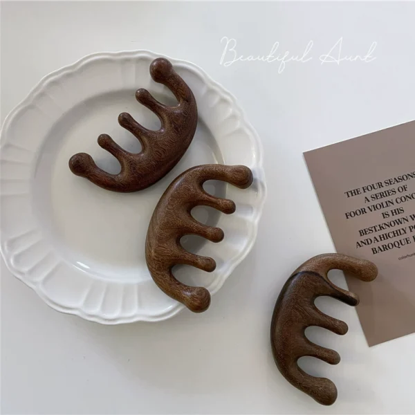 Sandalwood scalp meridian massage comb