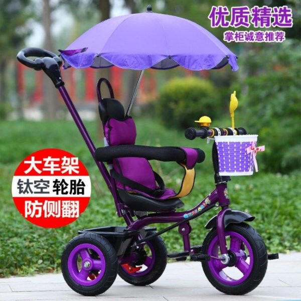 Spot wholesale children's tricycle trolley 6 months - 5 years old hand cart toy car large size light bike