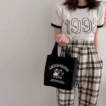 Youth printed commuter lunch box bag 2022 personality Japanese style with rice bag snack bag simple fashion small handbag female - Image 3