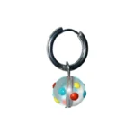 Killing Marysu Childlike Fun Japanese Fun Colorful Transparent Polka Dot Glazed Bead Earrings Titanium Steel Waterproof Earrings Simple - Image 5