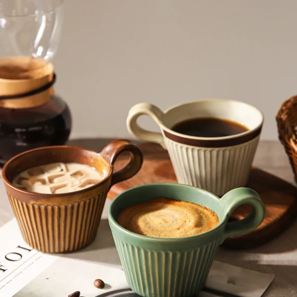 Vintage rough pottery coffee cup