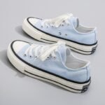 Winning canvas shoes women's solid color basic commuting Japanese all-match casual shoes women's 1970s re-engraved Harajuku skate shoes women