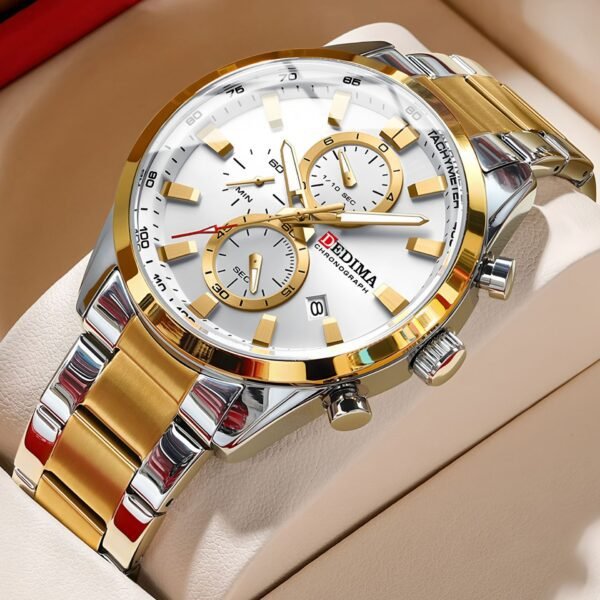 The new men's three-eyed six-hand over-function sports watch luminous waterproof cross-border hot-selling calendar business watch