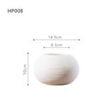 Nordic minimalist home living room flower arrangement decoration ins wabi sabi wind homestay decoration plain embryo striped vase - Image 6
