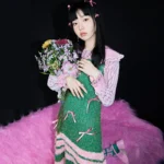 Hollow stripe bow vest dress - Image 4