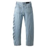 Vintage irregular pleated jeans - Image 2