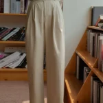 Aki's autumn new product, Japanese khaki pants, women's cover-up, slim, large-size casual design, harem pants