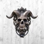 Cross-border Independence Station Resin Ornament Punk Satan Skull Sheep Head Wall Decoration Pendant Handicraft European and American Manufacturers