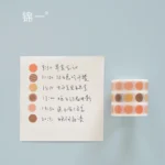 Jinyi Stationery Good Life Label Sticker Polka Dot Hexagon Discoloration Basic Salt Handbook Color Polka Dot and Paper Tape Whole Roll Round Sticker 3m - Image 2