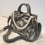 Japanese tote bag women's new niche embroidery cotton linen handbag large capacity commuting canvas shoulder bag - Image 2