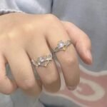 2022 New Angel and Demon Moonstone Couple Ring Fashion Opening Adjustable Gifts for Boys and Girls - Image 4
