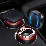 Portable car car ashtray metal ashtray trash can automatically light up car ashtray
