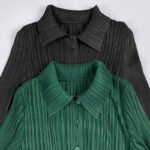 Lantern skirt women's spring and summer pullover 2022 new loose Korean version of the mid-length pleated long-sleeved dress women - Image 4