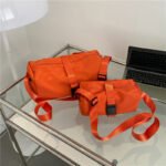 Oxford cloth Japanese trendy brand messenger bag women's shoulder bag Korean version solid color shoulder bag casual back all-match commuting bag