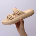 Cross-border 4CM new summer Borken shoes indoor and outdoor stepping on shit feeling EVA couple slippers home soft bottom sandals and slippers for women - Image 3