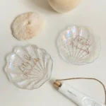 ins wind shell jewelry disc storage tray glass laser glass nail art video photo props dressing table decoration