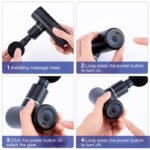 Foreign trade cross-border portable mute aluminum alloy massage gun fascia grab Shenzhen factory hot sale mini mini fascia gun - Image 4