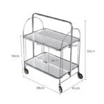 Medieval glass trolley living room bedroom ins sofa side a few net red mobile dining cart designer rack - Image 5