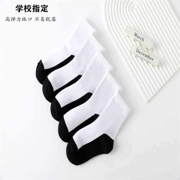 Autumn and winter white socks children's cotton socks cotton children's socks white sports socks loose socks