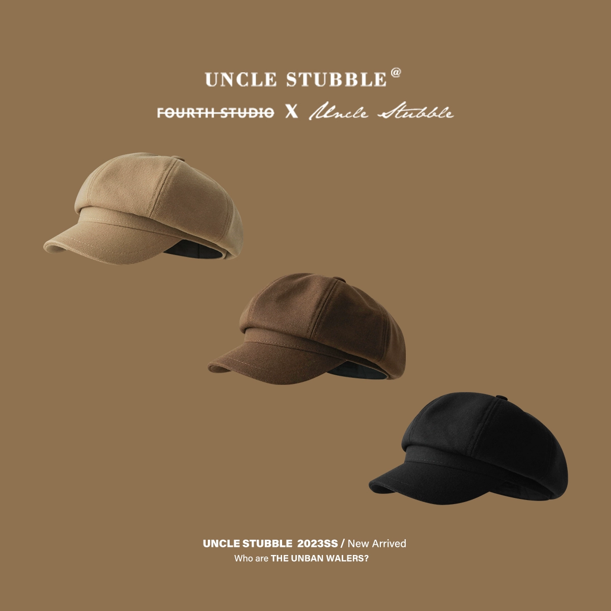 O1CN01j2VpEO1YmlTArlII8_2887233102.webp Little Octagon Art Retro Newspaper Children's Hat Japanese Artist Hat - Image 1