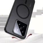 The simple shield grating is suitable for Xiaomi Mi 15 mobile phone case magnetic charging 14pro matte ultra premium sense 13 protective case - Image 5