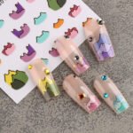 Cross-border Hot Manicure 3D Adhesive Sticker Little Sweet Potato Summer Cute Bear Caterpillar Holographic Fish Art Nail Sticker - Image 3