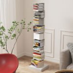 Nordic invisible bookshelf wrought iron multi-layer corner tree-shaped shelf cream style personalized bookcase creative suspension storage - Image 3