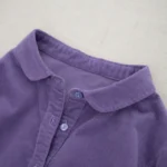 Doll collar shirring big swing dress long skirt washed cotton thin corduroy commuting literary girl autumn and winter 325 - Image 3