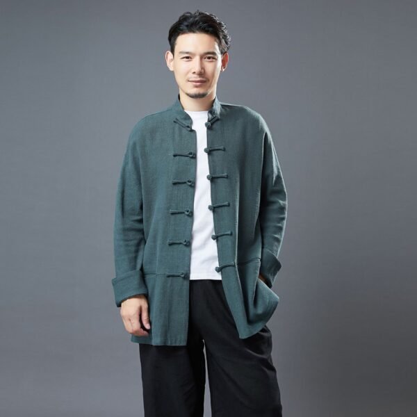 Improved Hanfu standing collar button coat