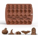 Christmas Gel Candy Mould Mooncake Mould Silicone 40 Grid Skull Gummy Halloween Skull Mould - Image 3