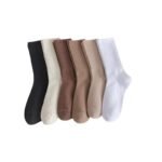 Socks women's mid-leg socks high elastic band mouth pile socks sweat-absorbing solid color Japanese sports stockings youth casual - Image 5