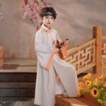 Boys' Hanfu high-end embroidered round neck robe - Image 2