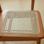 Nordic cherry wood rattan dining chair home simple desk chair solid wood retro back chair Japanese tenon and mortise study chair - Image 4
