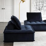 Tofu block Italian fabric sofa single double technology cloth small apartment living room combination block sofa tatami - Image 4