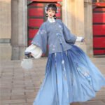 Ming Dynasty made Han style dress with double front and waist - Image 3