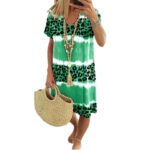 2022 summer new wish Amazon women's dress women's sexy leopard print casual midi skirt women - Image 6