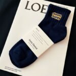 Cotton men's and women's spring and autumn embroidery socks, medium cotton socks, sweat-absorbing and breathable stockings, tide sports socks, medium socks - Image 3