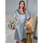 Amazon European and American pajamas women imitation silk home clothes ice silk satin nightdress summer foreign trade southeast Asia independent station - Image 2