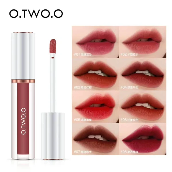 O.TWO.O Light Mist Mousse Air Lip Glaze Moisturizing, Easy to Color, Full, Long-lasting, Waterproof, European and American, Moisturizing
