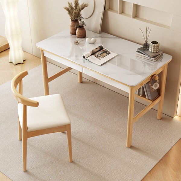 Nordic computer desktop desk solid wood desk writing desk small table home student simple simple bedroom study table