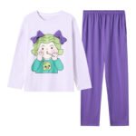 Women's pajamas spring and autumn cotton long-sleeved trousers round neck new simple and sweet Korean version can be worn outside home service suit - Image 5